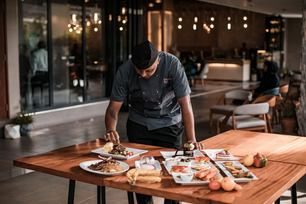 man cooking